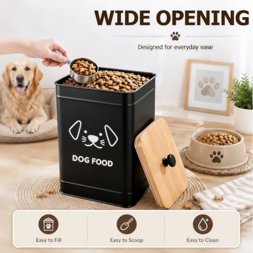 Dog Food Storage Container 6.7"W x 9.3"H Airtight Metal Canister - Image 6