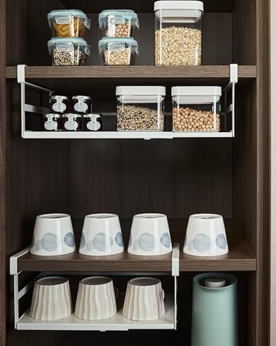 Under Shelf Storage Basket, 2-Pack Under Cabinet Shelf Organizer - Image 6