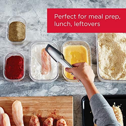 Rubbermaid Brilliance BPA-Free Food Storage Containers with Lids, Airtight Clear Set of 2 (9.6 Cup), Ideal for Lunch, Meal Prep, and Leftovers - Image 3