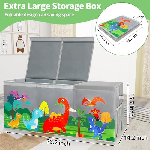 Extra Large Toy Box Chest with Lids Collapsible Storage Organizer for Kids - Image 5