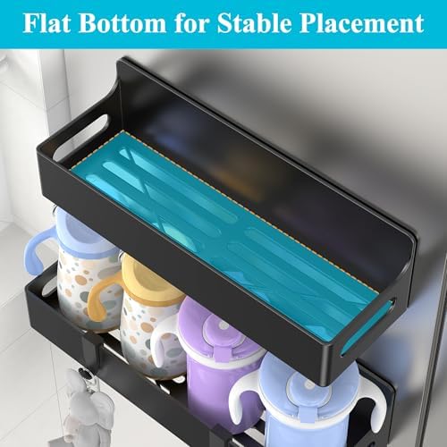 2 Pack Magnetic Spice Rack for Refrigerator Upgrade Black - Image 5