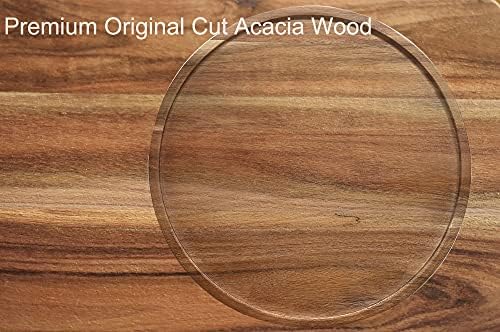 12" Acacia Wood Lazy Susan Organizer Kitchen Turntable for Cabinet Pantry Table Organization,2 Pack - Image 4