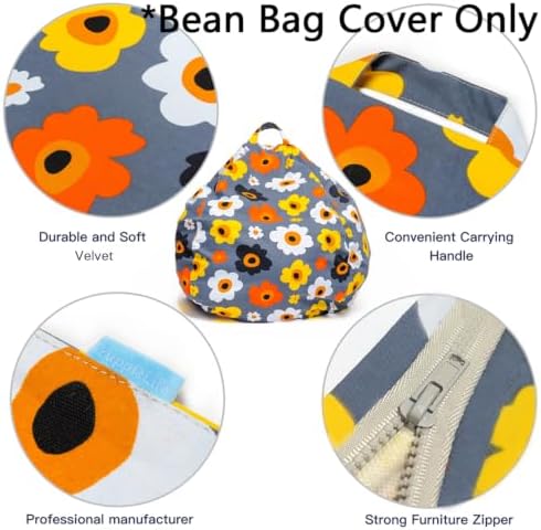 YuppieLife Stuffed Animal Storage Bean Bag Cover, 27" Velvet Toy Organizer - Image 3