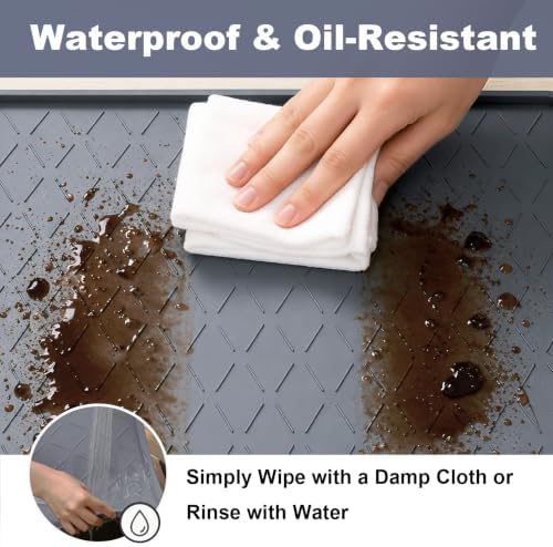 Extra Thick Under Sink Mat 34" x 22", Waterproof with Raised Edge - Image 4