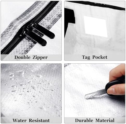 4 Pcs Large Clear Yarn Storage Bags Yarn Storage Organizer 24 Gallon - Image 4