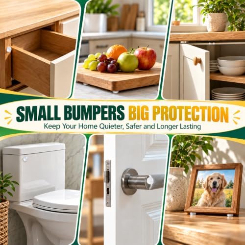 Cabinet Door Bumpers 300PCS Self Adhesive Bumpers Pads 0.4inch Round - Image 7