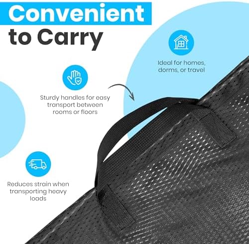 Handy Laundry Mesh XL Laundry Bag 24"x36" with Shoulder Strap, Black - Image 6
