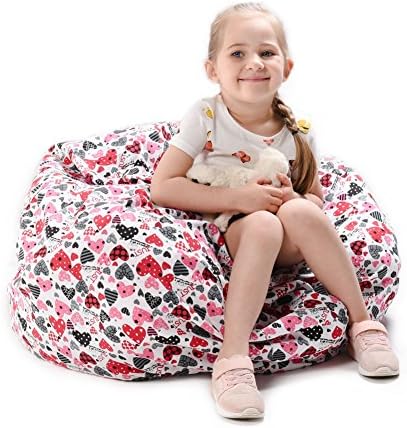 YuppieLife Stuffed Animal Storage Bean Bag Cover, 38" Velvet Toy Organizer by YuppieLife