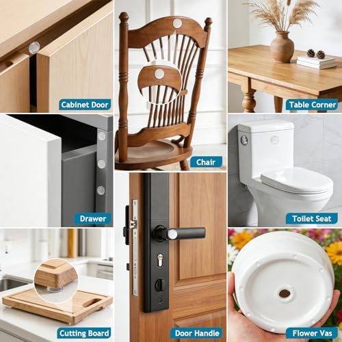 Clear Cabinet Door Bumpers, 32Pcs Self-Adhesive Silicone Pads - Image 5