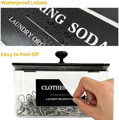 3 Pack Laundry Pods Container & Dryer Sheet Holder with Removable Labels, Laundry Room Organization and Storage - Image 5