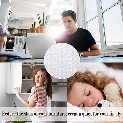 Small Door Bumpers Self-Adhesive Clear Rubber Feet Tiny Bumpons 1/4" Diameter X 1/16" Thick 100 Pack… - Image 4