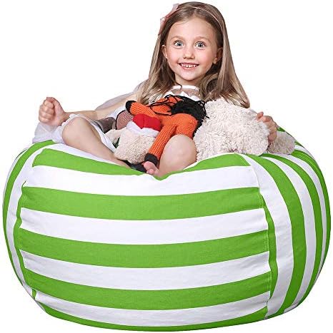 WEKAPO Stuffed Animal Storage Bean Bag Chair Cover for Kids by Wekapo