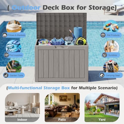 Outdoor Storage Box Waterproof, 45 Gallon Deck Box for Patio Storage - Image 3