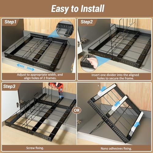 Housolution Pull Out Baking Tray and Cookie Sheet Cutting Board Organizer - Image 5