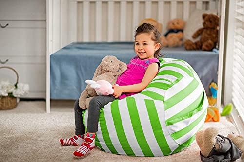 WEKAPO Stuffed Animal Storage Bean Bag Chair Cover for Kids - Image 6