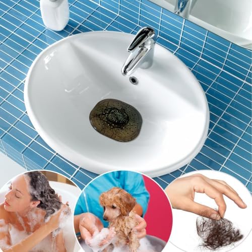 Bovinde Hair Drain Catcher Square for Shower 2 PCS (Traffic Black Grey) - Image 4