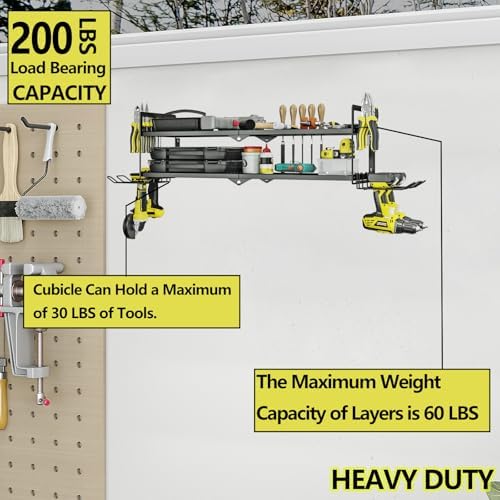 AZERPIAN Power Tool Organizer Heavy Duty Wall Mount Drill Tools Holder - Image 5