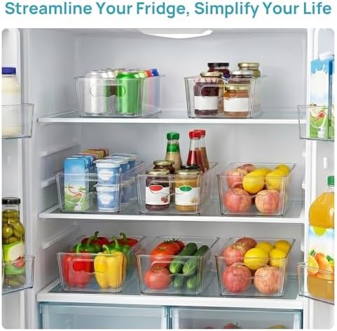 Vtopmart 8pcs Clear Storage Bins with Handles - Image 3