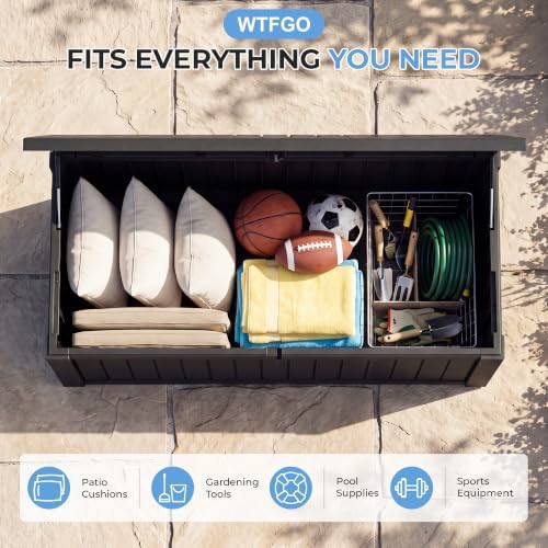 Outdoor Storage Box Waterproof, 155 Gallon Deck Box For Patio Storage - Image 3