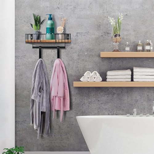 TJ.MOREE Ironing Board Hanger Metal Wall Mount Iron and Ironing Board Holder, Laundry Room Decor and Storage with Large Storage Black - Image 5