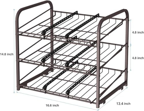 Can Rack Organizer,3 Tier Stackable Can Storage Dispenser,Bronze - Image 2