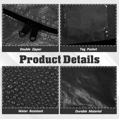 Windyun 4 Pcs 177 Gallon Extra Large Moving Bags XXL Heavy Duty Storage Bag - Image 3