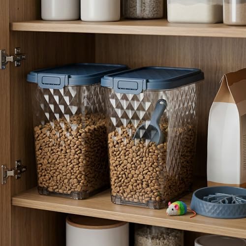 DRATO Pet Food Storage Containers, 2-Pack 60LBS Capacity Resin Dog Food Container with Airtight Lid, Transparent Body, Sturdy & Durable, Versatile Pet Food Bin for Indoor Dog Food Storage - Image 7