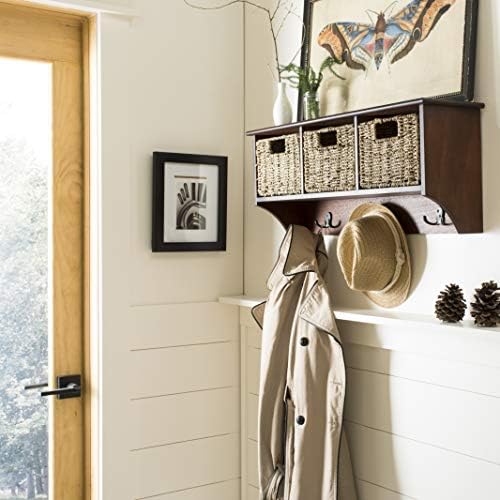 SAFAVIEH Finley Hanging 3-Basket Wood Storage Cabinet, 11.75" HAC5700B - Image 2