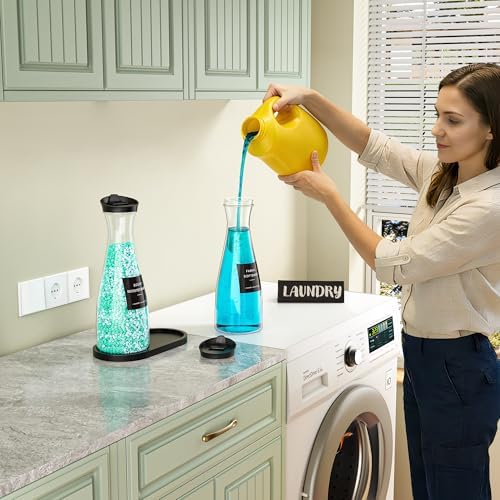 2 Pack Laundry Detergent Dispenser Container, 54OZ Laundry Soap Dispenser - Image 6