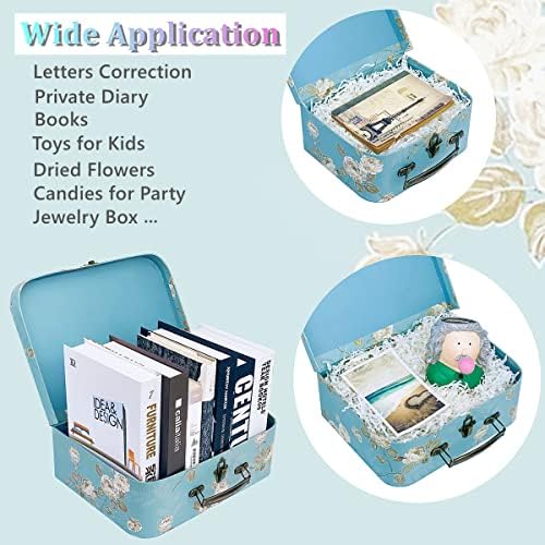 Decorative Box Set - 3 Storage Boxes with Lids, Keepsake & Trinket Boxes, Mini Luggage Gift Box, Vintage Suitcases Home Decoration - Image 6