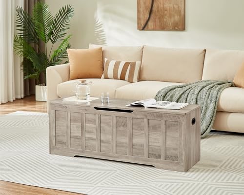 VANKILEY 51.2" Storage Chest Extra Large,Wooden Storage Bench(Greige) - Image 4