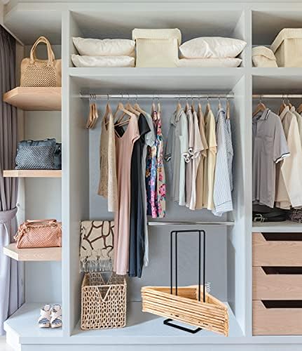 2 Pack Hanger Storage Stacker Stand, Organizer for Laundry Room Closet, Space Saving, Portable, Sturdy, Adult & Child Hangers, Tidy Room - Image 3