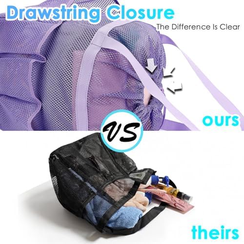 Fammart Mesh Shower Caddy Portable, Shower Bag College Dorm Room Essentials - Image 3