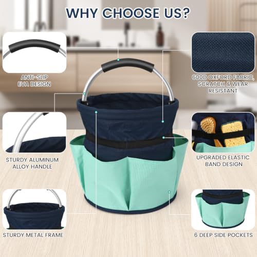 17L Cleaning Supply Caddy with Handle for Cleaning Supplies Organizer - Image 6