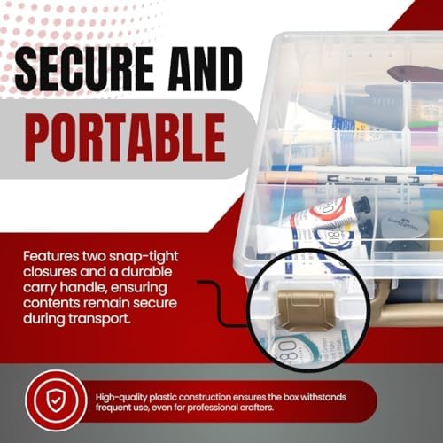 ArtBin Super Satchel Craft Organizer with Removable Dividers, Clear - Image 4