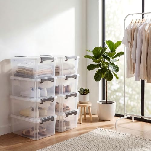 Citylife 2-Pack 17 QT Clear Plastic Storage Bins with Latching Lids - Image 5