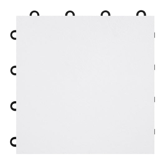 IncStores 3/8 Inch Thick Practice Dance Floor Tiles | Printed Plastic Dance Flooring for Practice and Performance of Countless Dance Styles (White, 28-12" x 12" Tiles)