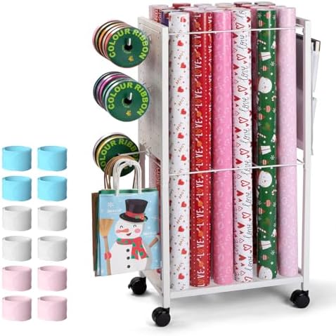 Wrapping Paper Storage Cart Gift Wrapping Ribbon Organizers Storage by Unknown