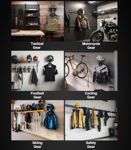 ONETIGRIS Tactical Gear Wall Mount, Heavy Duty Helmet & Plate Carrier Rack - Image 3