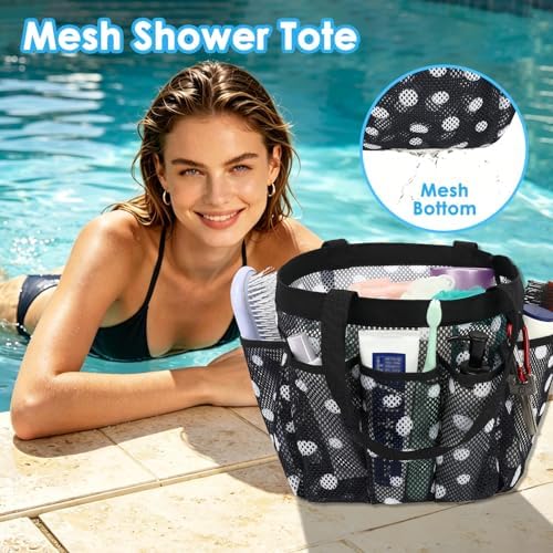 Fammart Mesh Shower Caddy Portable, Shower Bag College Dorm Room Essentials - Image 3