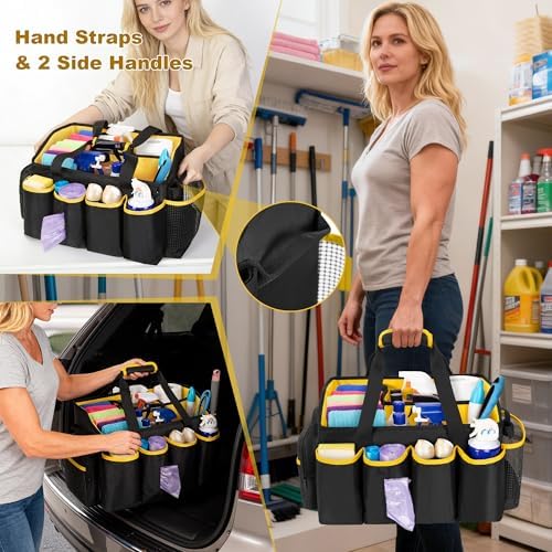 PGmoon Extra-Large Cleaning Caddy Organizer Bag with Handle - Image 5