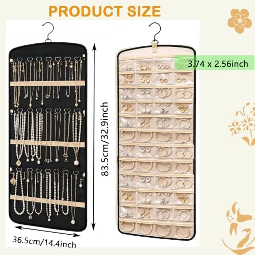 Hanging Jewelry Organizer, 1Pcs Double-Sided Jewelry Organizers and Storage - Image 4
