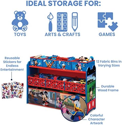 Disney Mickey Mouse Deluxe 9 Bin Design and Store Toy Organizer by Delta Children, Greenguard Gold Certified - Image 3