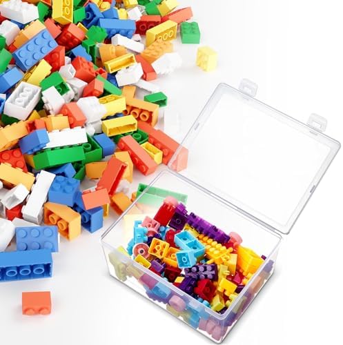 SiliFine 8 Pcs Clear Plastic Storage Bins with Lids Stackable for Toys - Image 6