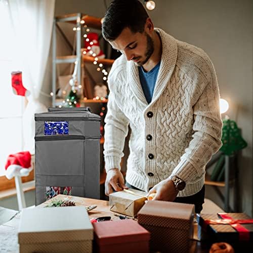 ProPik Wrapping Paper Storage Bag with Pocket and Handles Including Hanging Loop Heavy Duty Material with Clear Window 47 x 10 x 10 Inch Fits 40 Inch Long Rolls (Gray, 1 Count) - Image 6