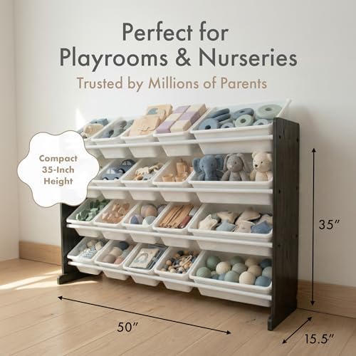Humble Crew Kids Toy Organizer with 20 Bins, 4 Tier Storage for Playroom - Image 6