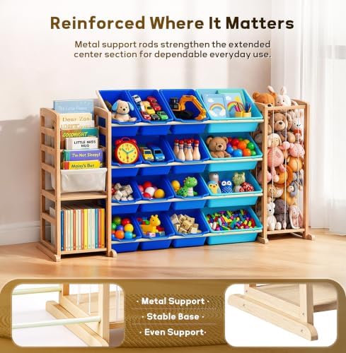 【 In 】 Stuffed Animal Storage kid toy Organizer Bins for Boys Kids Room - Image 7