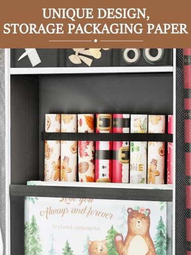 WERNNSAI Wrapping Paper Storage with Removable Drawer & Side Pockets - Image 6