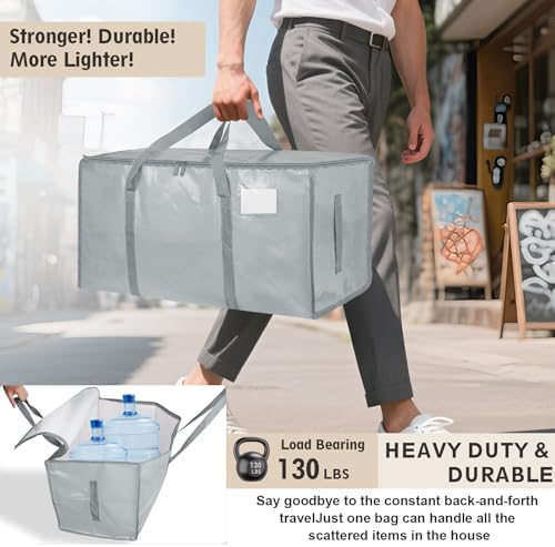 Light GrayMoving Bags 200LB Heavy Duty 8 Pack Storage Bags - Image 3