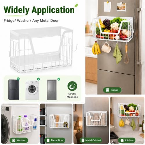 UFORU Magnetic Shelf for Fridge, Strong Magnet Storage Rack for Kitchen - Image 6